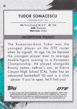 2021-22 Topps Inception Overtime Elite #90 Tudor Somacescu Back