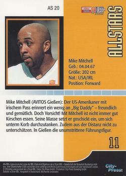 2003 City-Press BBL Playercards - Allstars #AS20 Mike Mitchell Back