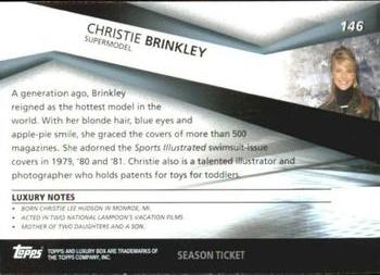 2005-06 Topps Luxury Box - Season Ticket #146 Christie Brinkley Back