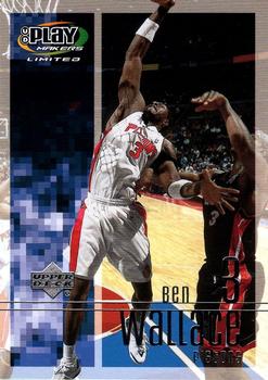 2001-02 UD PlayMakers Limited #25 Ben Wallace Front