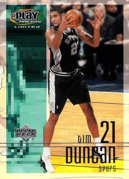 2001-02 UD PlayMakers Limited #84 Tim Duncan Front