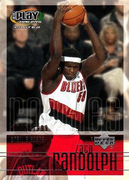 2001-02 UD PlayMakers Limited #118 Zach Randolph Front