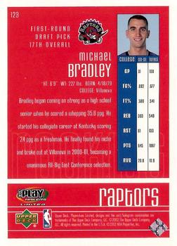 2001-02 UD PlayMakers Limited #123 Michael Bradley Back
