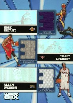 2005-06 Topps Luxury Box - Trinity Triple Relics #TR-BMI Kobe Bryant / Tracy McGrady / Allen Iverson Front