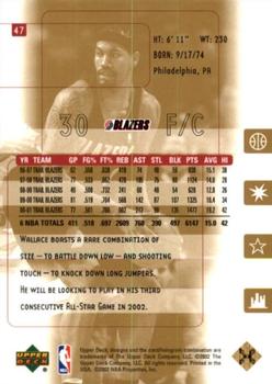2001-02 Upper Deck Ultimate Collection #47 Rasheed Wallace Back