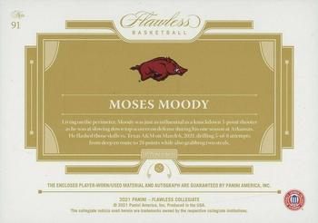 2021 Panini Flawless Collegiate - Gold #91 Moses Moody Back