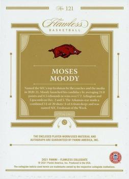 2021 Panini Flawless Collegiate - Gold #121 Moses Moody Back