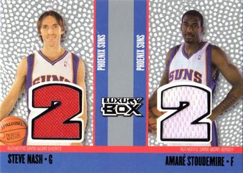 2005-06 Topps Luxury Box - Two's Company Dual Relics Courtside #TCR-NS Steve Nash / Amare Stoudemire Front