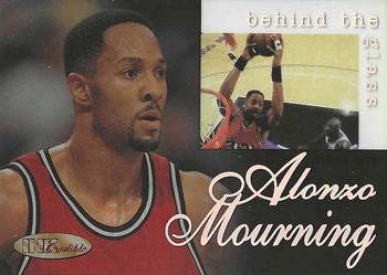 1997 Score Board Inkredible Behind The Glass Silver #BG4 Alonzo Mourning Front