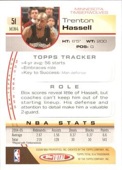 2005-06 Topps Total - Silver #51 Trenton Hassell Back