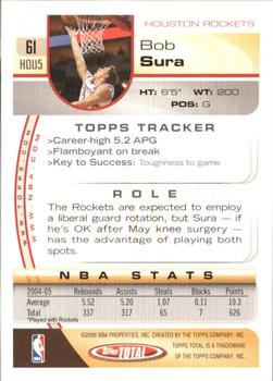 2005-06 Topps Total - Silver #61 Bob Sura Back