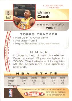 2005-06 Topps Total - Silver #161 Brian Cook Back