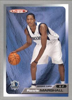 2005-06 Topps Total - Silver #286 Rawle Marshall Front