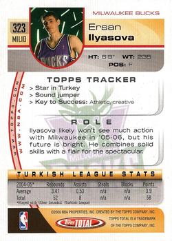 2005-06 Topps Total - Silver #323 Ersan Ilyasova Back