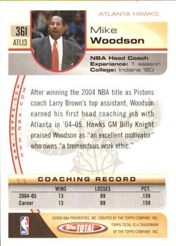 2005-06 Topps Total - Silver #361 Mike Woodson Back