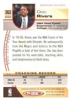 2005-06 Topps Total - Silver #363 Doc Rivers Back