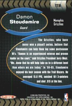 2005-06 Topps Total - Total Transfer #TT8 Damon Stoudamire Back