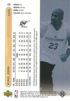 2001-02 Upper Deck #178 Michael Jordan Back