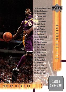 2001-02 Upper Deck #404 Kobe Bryant Front