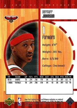 2001-02 Upper Deck Hardcourt #2 DerMarr Johnson Back