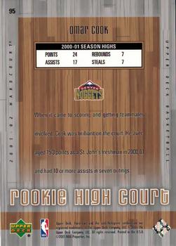 2001-02 Upper Deck Hardcourt #95c Omar Cook Back