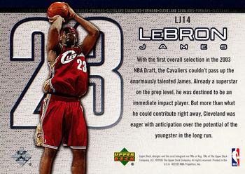 2005-06 Upper Deck - LeBron James #LJ14 LeBron James Back