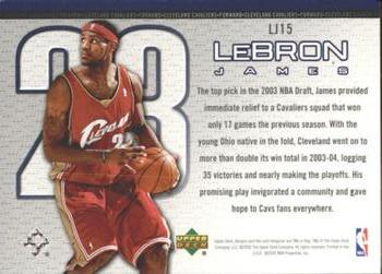 2005-06 Upper Deck - LeBron James #LJ15 LeBron James Back