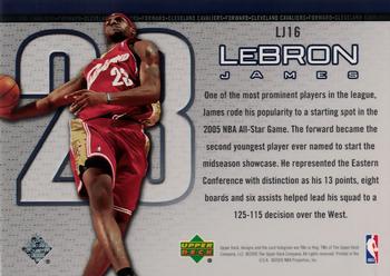 2005-06 Upper Deck - LeBron James #LJ16 LeBron James Back
