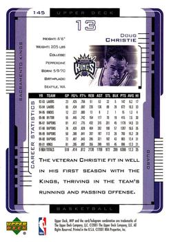 2001-02 Upper Deck MVP #145 Doug Christie Back