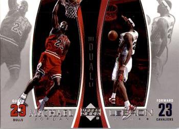 2005-06 Upper Deck - Michael Jordan/LeBron James #LJMJ2 Michael Jordan / LeBron James Front