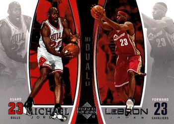 2005-06 Upper Deck - Michael Jordan/LeBron James #LJMJ3 Michael Jordan / LeBron James Front