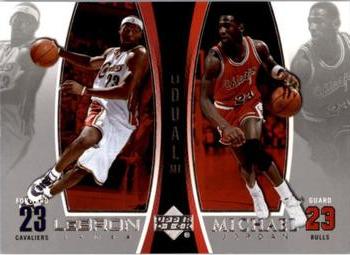 2005-06 Upper Deck - Michael Jordan/LeBron James #LJMJ6 Michael Jordan / LeBron James Front