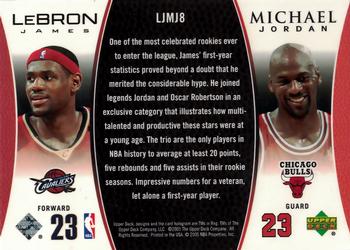 2005-06 Upper Deck - Michael Jordan/LeBron James #LJMJ8 Michael Jordan / LeBron James Back