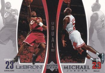 2005-06 Upper Deck - Michael Jordan/LeBron James #LJMJ10 Michael Jordan / LeBron James Front