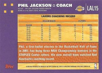 2007 Topps Los Angeles Lakers #LAL15 Phil Jackson Back