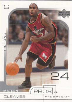 2001-02 Upper Deck Pros & Prospects #24 Mateen Cleaves Front