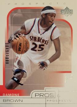 2001-02 Upper Deck Pros & Prospects #96 Damone Brown Front