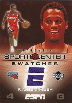 2005-06 Upper Deck ESPN - Sports Center Swatches #SCS-KR Kareem Rush Front