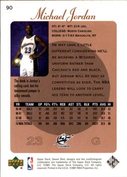 2001-02 Upper Deck Sweet Shot #90 Michael Jordan Back
