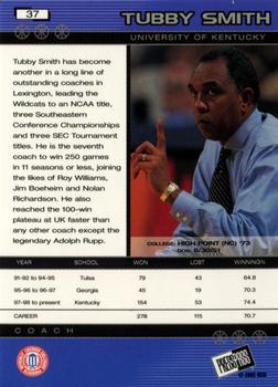 2002 Press Pass #37 Tubby Smith Back