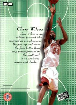 2002 Press Pass #41 Chris Wilcox Back