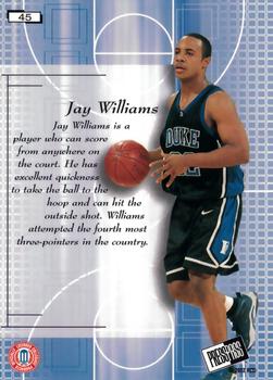 2002 Press Pass #45 Jay Williams Back