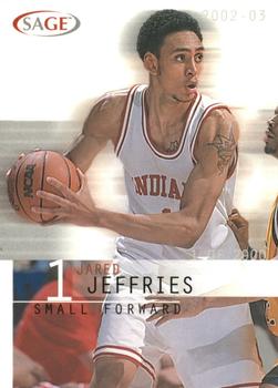 2002 SAGE #18 Jared Jeffries Front