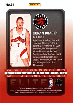 2021-22 Donruss Elite - Asia Hyper Red #64 Goran Dragic Back
