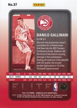 2021-22 Donruss Elite - Orange #37 Danilo Gallinari Back