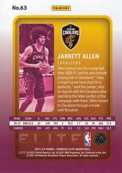2021-22 Donruss Elite - Orange #63 Jarrett Allen Back