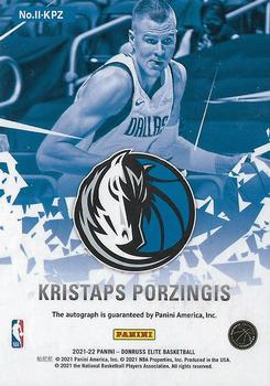 2021-22 Donruss Elite - Impact Impressions #II-KPZ Kristaps Porzingis Back