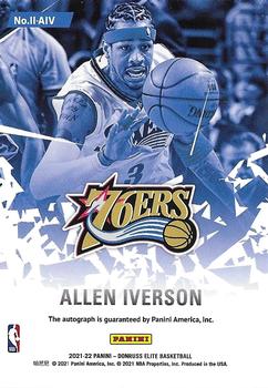 2021-22 Donruss Elite - Impact Impressions Asia Red and Green #II-AIV Allen Iverson Back