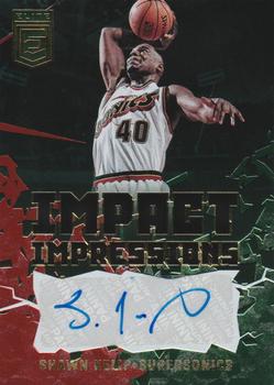 2021-22 Donruss Elite - Impact Impressions Asia Red and Green #II-SKE Shawn Kemp Front