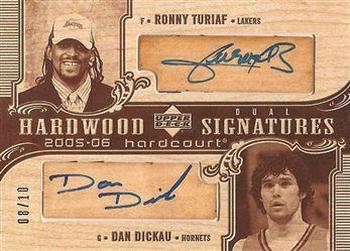 2005-06 Upper Deck Hardcourt - Hardwood Signatures Dual #HS2-TD Ronny Turiaf / Dan Dickau Front